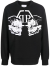 Philipp Plein Skull-print Sweatshirt In Black