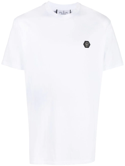 PHILIPP PLEIN LOGO-PATCH COTTON T-SHIRT