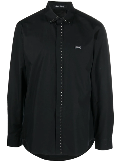 Philipp Plein Stud-detail Shirt In Black