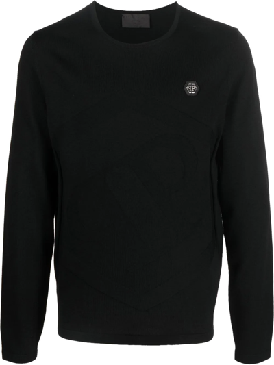 PHILIPP PLEIN LOGO CREW-NECK JUMPER