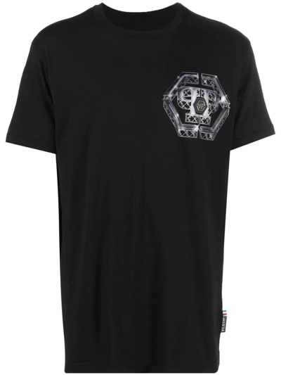 Philipp Plein Logo-print Short-sleeved T-shirt In Black