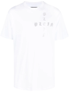 Philipp Plein T-shirt Round Neck Ss Gothic Plein With Crystals In White
