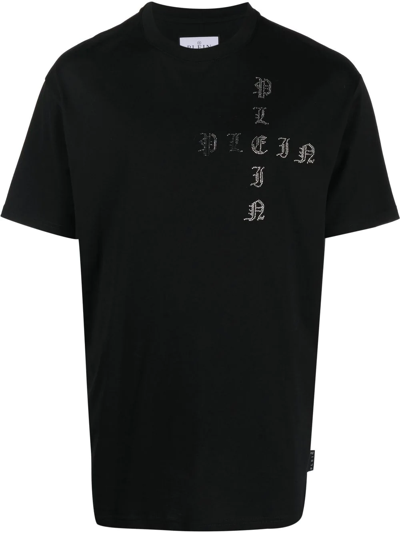 Philipp Plein Gothic Plein Short-sleeve T-shirtrr In Black