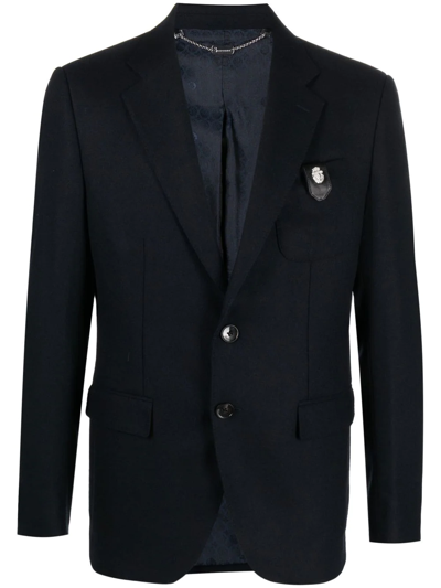 Billionaire Chest-pocket Fitted Blazer In Black