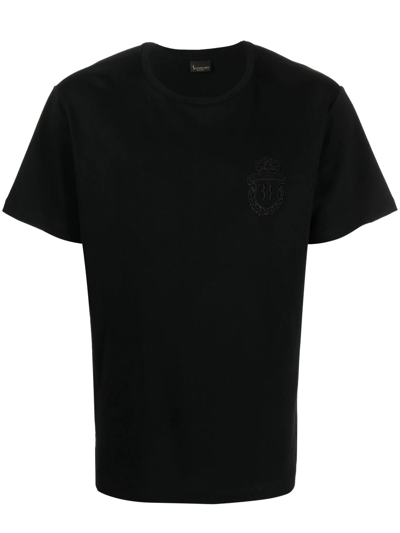 Billionaire Crest-motif Short-sleeved T-shirt In Black