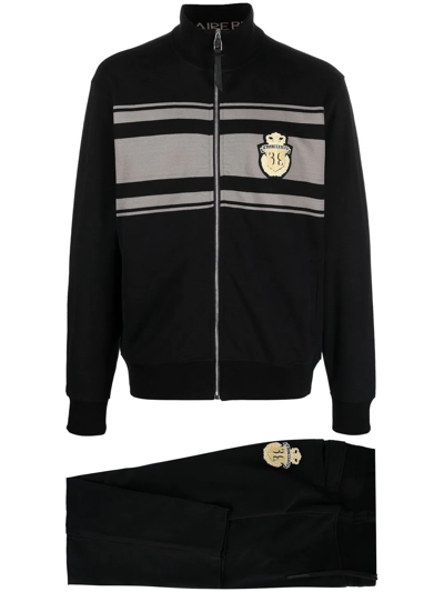 Billionaire Logo-crest Detail Tracksuit Set In Black