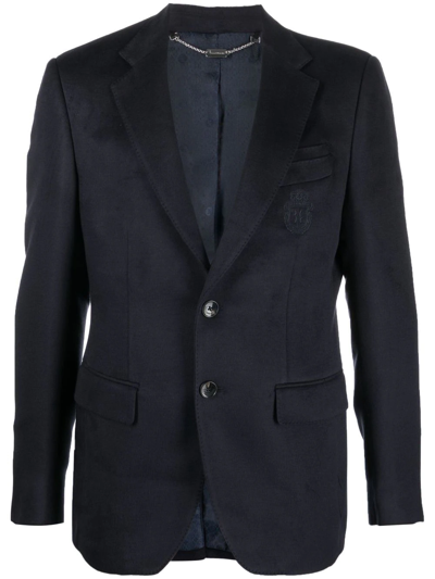 Billionaire Fitted Single-breasted Blazer In Blue