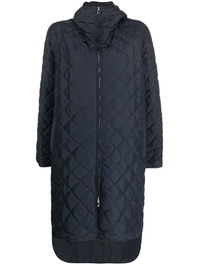There Was One Light Padded Hooded Coat In Blue