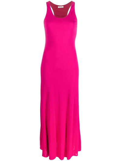 There Was One Contrasting-trim Sleeveless Dress In Pink