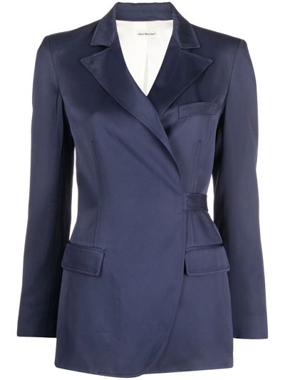 There Was One Wrap-front Blazer In Blue