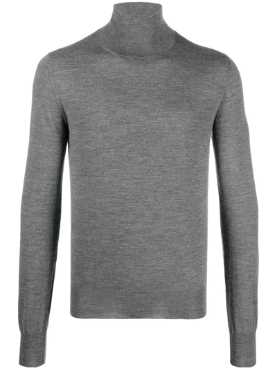 There Was One Roll-neck Virgin-wool Jumper In Grey