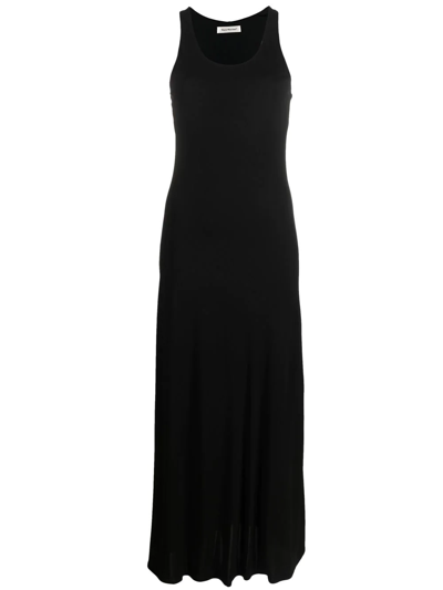 There Was One Contrasting-trim Sleeveless Dress In Black