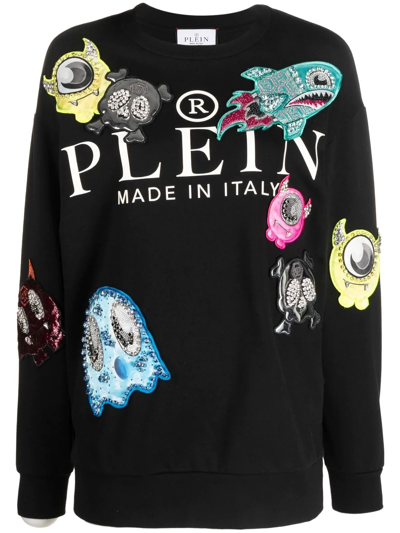 Philipp Plein Monsters Logo-print Sweatshirt In Black
