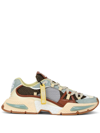 Dolce & Gabbana Airmaster Sneaker In A Mix Of Materials In Grey