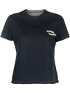 Opening Ceremony Embroidered Logo Cable-knit T-shirt In Blau
