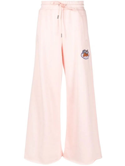 Opening Ceremony Brioches Cotton-jersey Track Pants In Pink