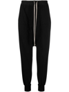 Rick Owens Drkshdw Black Drawstring-waist Drop-crotch Trousers In Schwarz