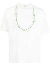 Ambush Stoppers Drawstring-embellished Cotton-jersey T-shirt In White