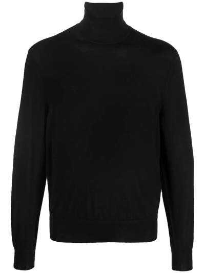 Tom Ford Fine-knit Roll Neck Jumper In Black