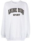 Anine Bing Logo-patch Tyler Sweatshirt In Grey