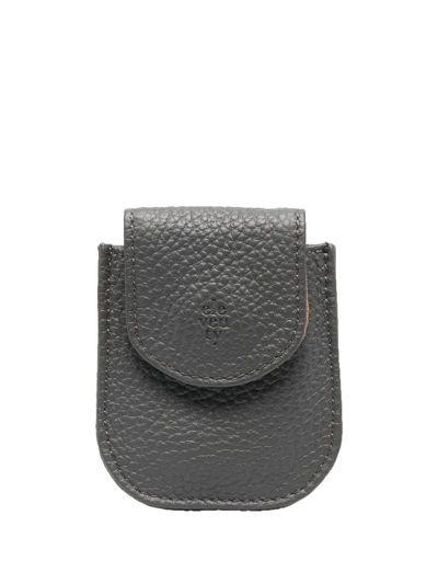 Eleventy Debossed-logo Pouch In Grau