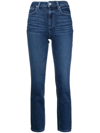 Paige Cindy Slim-fit Cropped Jeans In Blue