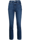 Paige Claudine Ankle Boot Cut Jean In Timeless In Blau