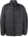 Stone Island Long-sleeve Padded Down Jacket In Grey