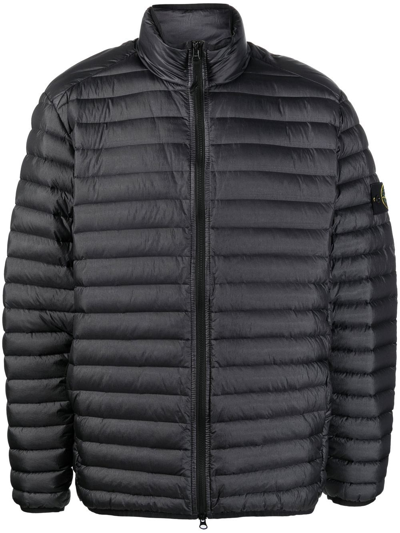Stone Island Long-sleeve Padded Down Jacket In Grey