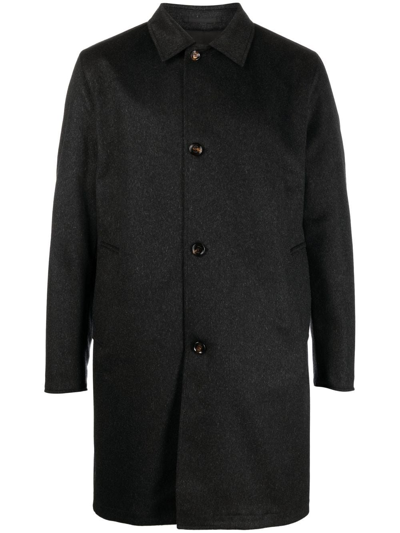 Kired Reversible Cashmere Coat In Grey