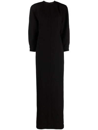 Saint Laurent Open-back Maxi Dress In Black