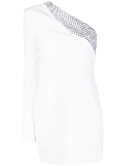 Genny Crystal-embellished Cocktail Dress In Weiss