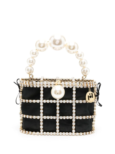 Rosantica Crystal-cage Tote Bag In Gold