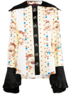 Chopova Lowena Spread-collar Graphic-print Shirt In Gelb