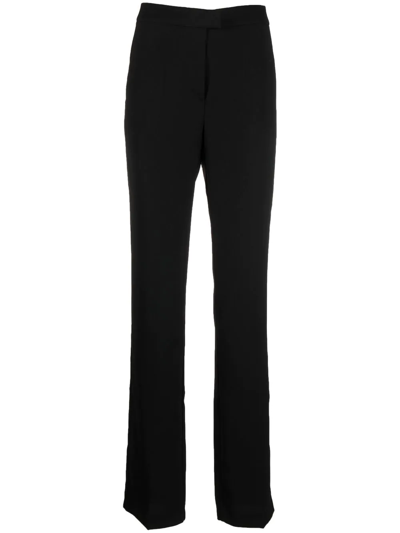 The Andamane Karla Wide Leg Crepe Pants In Nero