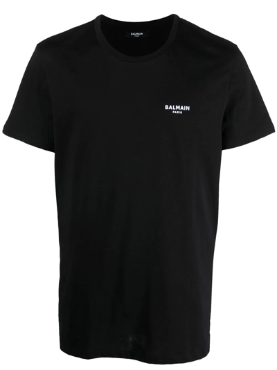 Balmain Black Cotton T-shirt