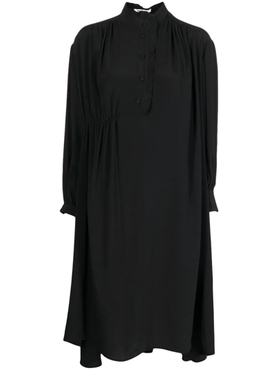 Vivetta Asymmetric High-neck Shirt Dress In Schwarz