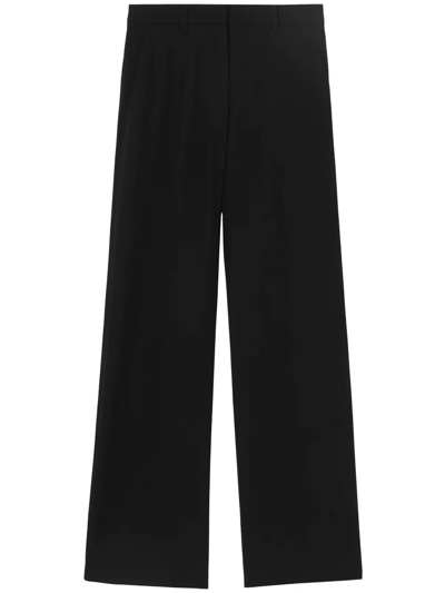 Burberry Rear Slit Tailored Trousers In Black
