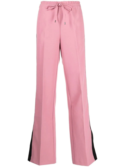 Ermanno Firenze Flared Drawstring-waistband Trousers In Rosa