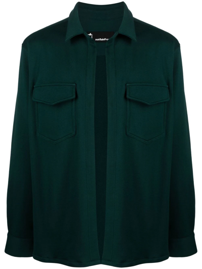 Styland Cotton Long-sleeve Shirt In Green