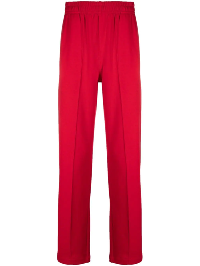 Styland Cotton Straight-leg Trousers In Red