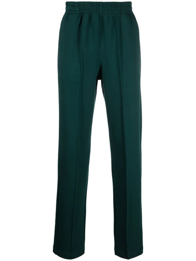 Styland Elasticated-waistband Straight Trousers In Green