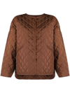 Totême Recycled Polyester Oversized Quilted Jacket In Brown
