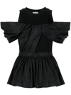 Alexander Mcqueen Peplum-overlay Sleeveless Cotton-shell Top In Schwarz