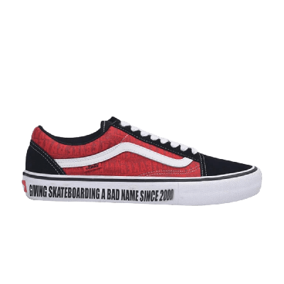 Pre-owned Vans Baker Skateboards X Old Skool 'red' In Black
