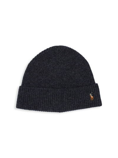 Polo Ralph Lauren Signature Logo Beanie In Barclay Heather