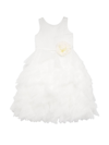 US ANGELS LITTLE GIRL'S PEONY TULLE TIERED DRESS