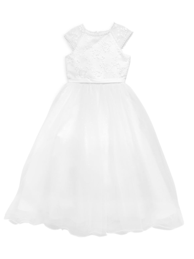 Us Angels Kids' Little Girl's & Girl's Helena Embroidered Lace Dress In White