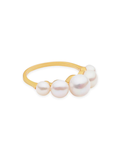 Amber Sceats Women's Reeves 24k-gold-plated & 4-6mm Cultured Freshwater Pearl Ring