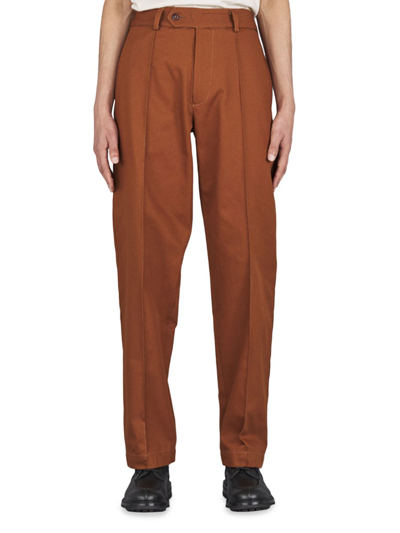 Nicholas Daley Cotton-twill Straight-leg Trousers In Tan